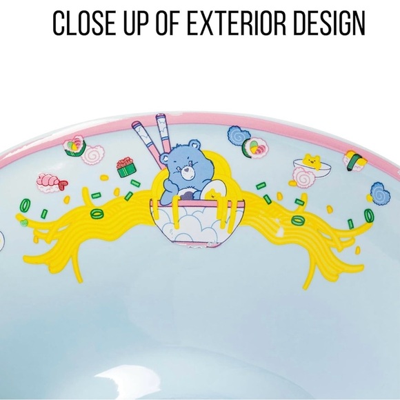 Care Bears Ceramic Bowl with Chopsticks 20 oz Cartoo Ramen Noodle Soup Dish - Picture 6 of 13